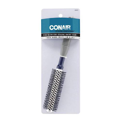 Conair Style & Volumize Metal Round Brush for Blow-Drying, Hairbrush for Short Hair Length, Color May Vary, 1 Count