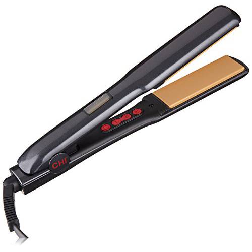 CHI G2 Professional Hair Straightener Titanium Infused Ceramic Plates Flat Iron | 1 1/4 Ceramic Flat Iron Plates | Color Coded Temperature Ranges up 425°F | For all hair types | Includes Thermal Mat