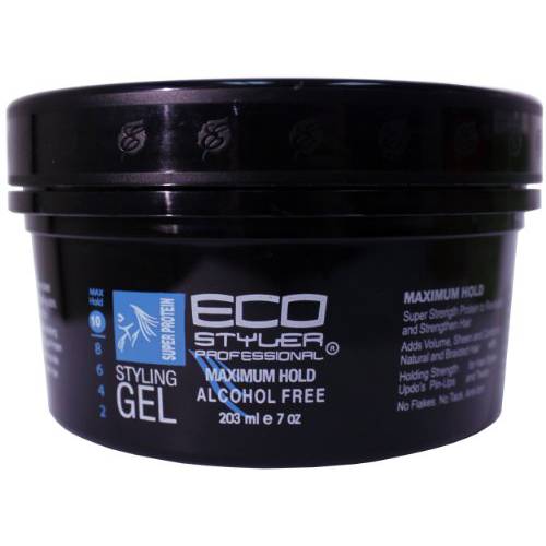 ECOCO Eco Style Gel Regular Super Protein Provides Gravity Defying Hold & Long Lasting Shine, Helps Maintain Healthy Hair, Perfect for Pin Ups & Twist for All Hair Types, Clean Scent, 8 Oz