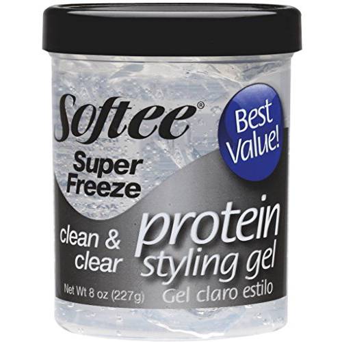 Softee Protein Super Freeze Hair Styling Gel, 8 Ounce