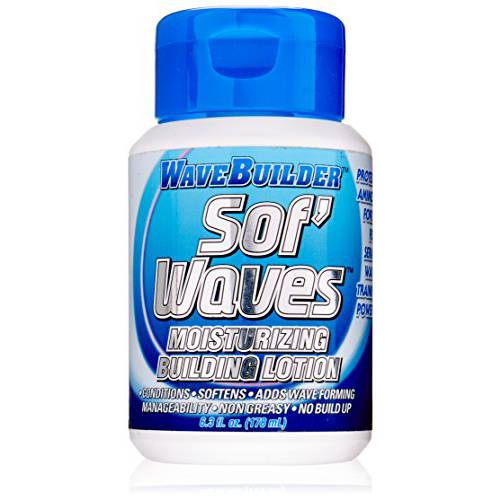WaveBuilder Sof’ Waves Moisturizing Building Lotion | Conditions, Softens Hair to Promote Hair Waves, 6.3 fl oz