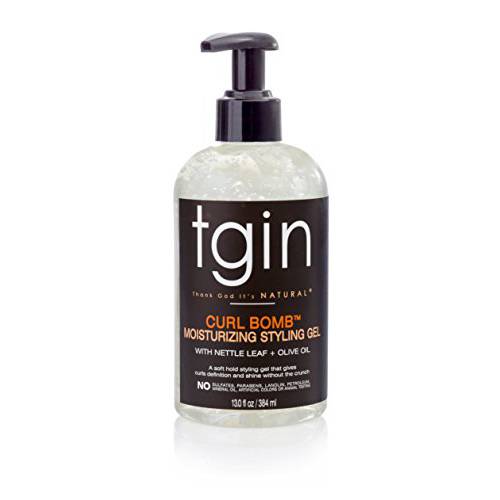 tgin Curl Bomb Moisturizing Styling Gel For Natural Hair - Dry Hair - Curly Hair, 13 oz
