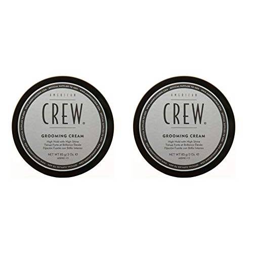 Men’s Grooming Cream by American Crew, Like Hair Gel with High Hold with High Shine, 3 Oz (Pack of 2)