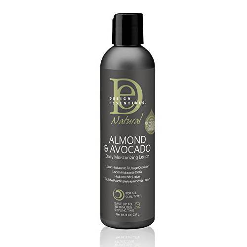 Design Essentials Daily Hair Moisturizing Lotion Almond and Avocado Collection, 8 Ounces