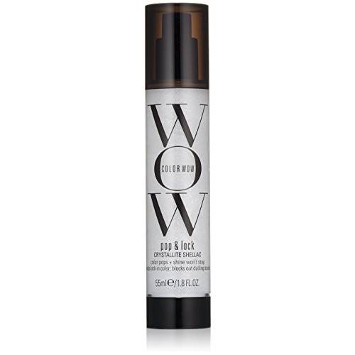 Color Wow Pop + Lock Frizz Control + Glossing Serum – Anti-frizz serum with heat protection Seals split ends Moisturizes Prevents color fade UV protection Silkens and shines dull, dehydrated hair