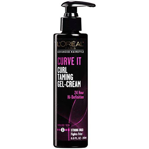 L’Oréal Paris Advanced Hairstyle CURVE IT Curl Taming Gel Cream, 6.8 fl. oz.