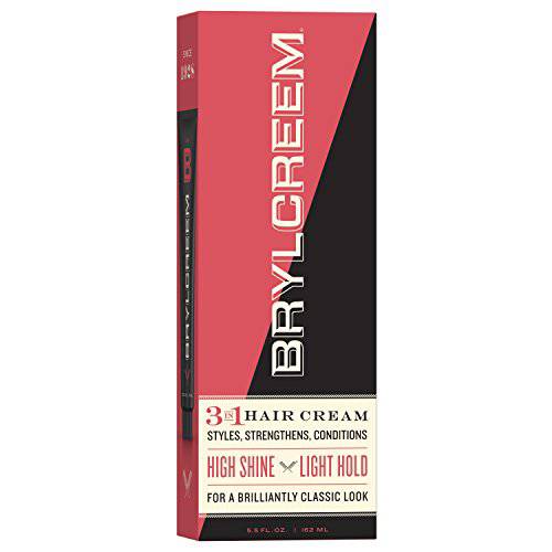 Brylcreem 3 in 1 Shining, Styling, and Conditioning Hair Cream for Men, Alcohol-Free, 5.5 Ounce