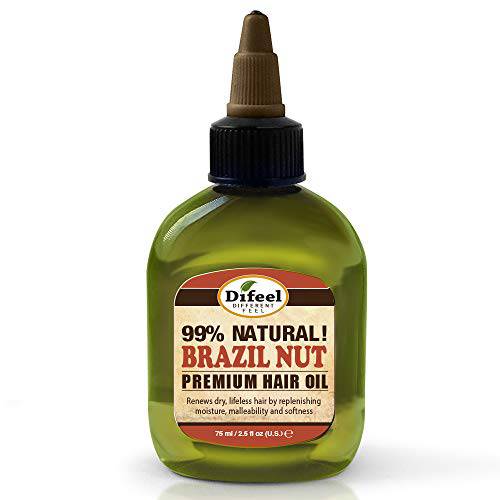 Difeel Premium Natural Deep Conditioning Hair Oil - Brazil Nut Oil 2.5 ounce