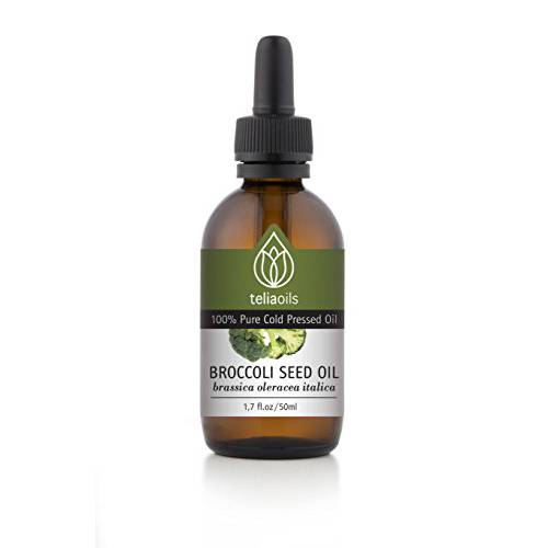 Broccoli Seed Oil - 100% Pure Cold Pressed, Extra Virgin Unrefined Oil 2oz / 60ml - Anti-aging Product - Very Effective for Hair