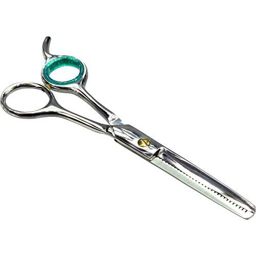 HTS 185T1 Single-Side Polished Chrome Stainless Steel Barber Thinning Shears - Expensive Version