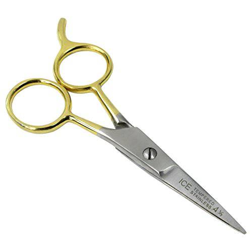 HTS 185G4 4.5 Ice-Tempered Gold Plated Stainless Steel Barber Shears