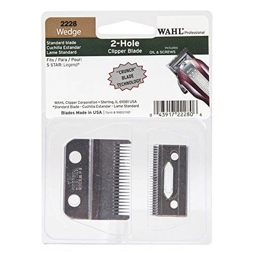 Wahl Professional 2 Hole Standard Wedge Clipper Blade – Designed for the 5 Star Series Legend Clipper for Professional Barbers and Stylists – - Model 2228