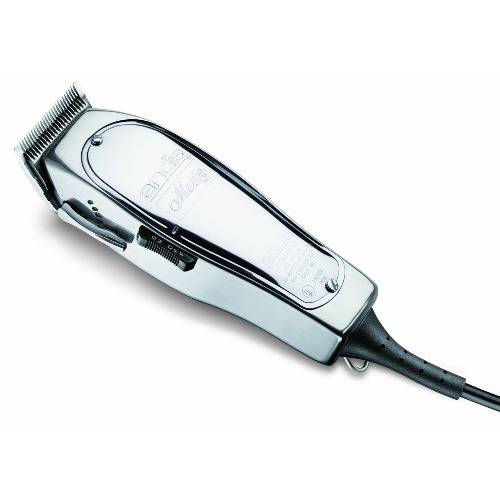 Andis 01557 Professional Master Adjustable Blade Hair Trimmer, Unbreakable Carbon Steel T-Blade - Silver, Chrome, Pack of 1