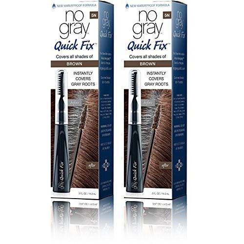 No Gray Quick Fix Instant Touch-Up for Gray Roots (Set of 2, Brown (M. Brown))