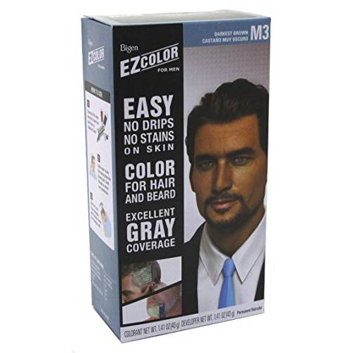 Bigen Ez Color For Men, Real Darkest Brown 1 ea (Pack of 3)