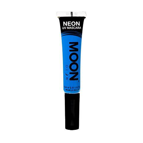 Moon Glow - Blacklight Neon Mascara 0.51oz Blue – Glows Brightly Under Blacklights/UV Lighting