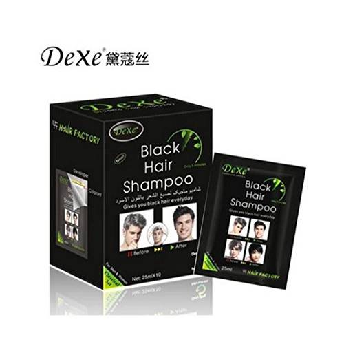 Superb good Dexe Fast black hair dye shampoo and conditioner change black fruit oil a comb balck 5 minutes white become black hair color