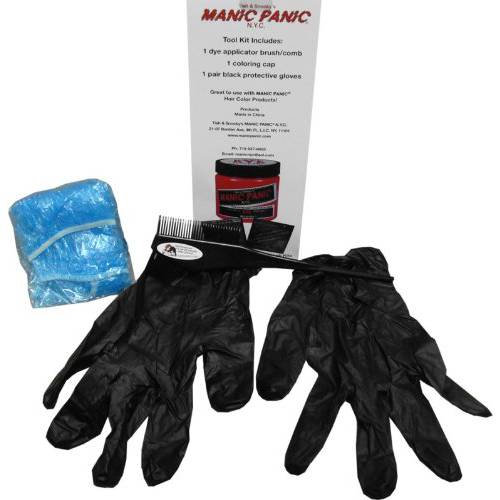 MANIC PANIC Hair Dye Tool Kit Brush Gloves And Cap