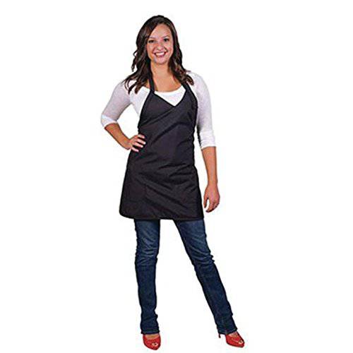 Cricket Blokr Hair Stylist Apron Cover Up for Salon Hairdresser Barbershop Women Men Anti-Static Hairstylist Apron with Pockets and V-neckline, Black