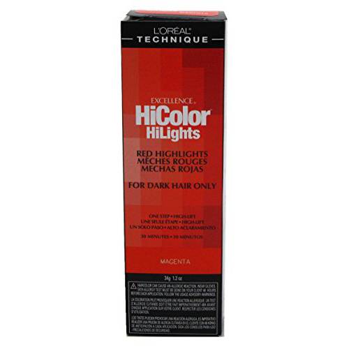 Loreal Excellence Hicolor Hilights Magenta 1.2 Ounce (35ml) (2 Pack)