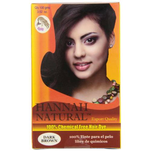 Hannah Natural 100% Chemical Free Hair Dye, Dark Brown, 100 Gram