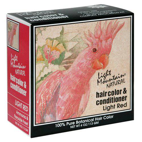 Light Mountain Natural Hair Color & Conditioner, Light Red, 4 oz (113 g) (Pack of 3)