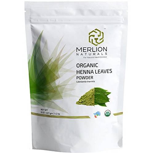 Henna Leaves Powder by Merlion Naturals | Lawsonia inermis | 227gm / 8OZ