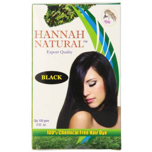 Hannah Natural 100% Chemical Free Hair Dye, Black, 100 Gram