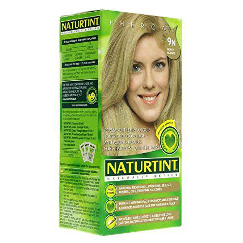 Naturtint Permanent Hair Color 9N Honey Blonde (Pack of 1), Ammonia Free, Vegan, Cruelty Free, up to 100% Gray Coverage, Long Lasting Results