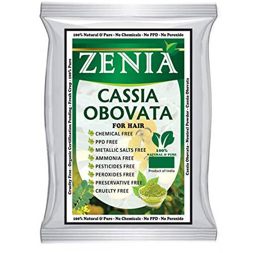 Zenia 100% Pure Neutral Henna Powder (Cassia Obovata) | 100 grams (3.5oz) | Colorless Henna for Hair | Natural Hair Conditioner | for Silky, Soft & Shiny Hair