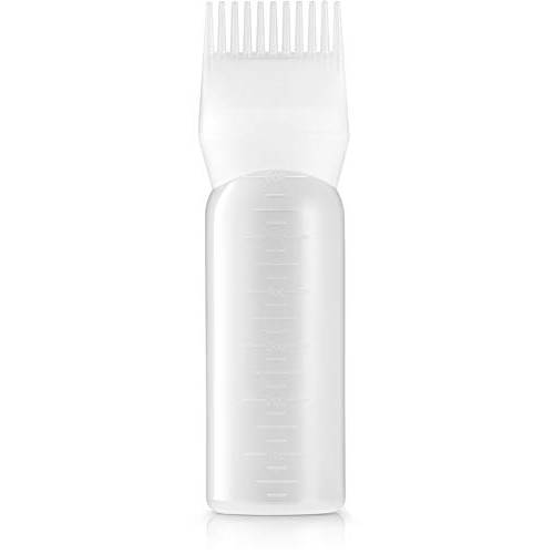 Root Comb Applicator Bottle, 6 ounce with graduated scale, Hair Coloring, Dye and scalp treament essential (Pack of 1)