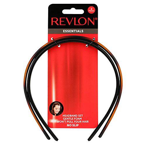 Revlon Soft Touch Headbrands, 2 Count, brown/black