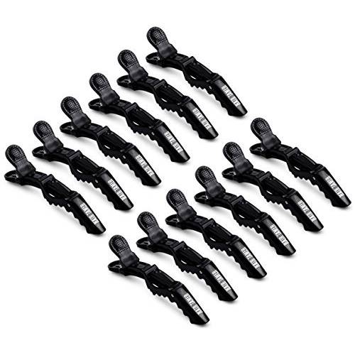 Hair Tamer Black Croc Hair Styling Clips - 12 Pack