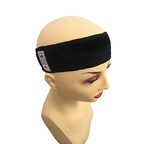 GEX Wig Grip Band Adjustable Velvet Non-Slip Breathable Head Band to Keep Wig Secured and Prevent Headaches (Black)