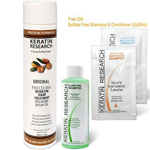 Brazilian Professional Keratin Hair Blowout Treatment with Clarifying Shampoo Sulfate Free Starter Kit Voted Best By Keratin Research Queratina Keratina Brasilera Tratamiento