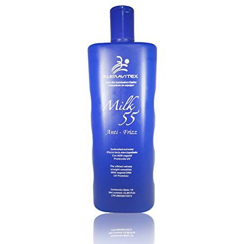 Kleravitex Milk 55 Leave In Conditioner Hair Detangler Cream Treatment 33.80 oz Anti-Frizz Bottle Deep Conditioner Hair Repair Protectant for Dry and Damaged Hair For Curly Hair and Natural Hair