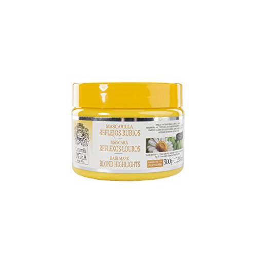 Intea Camomila Blonde Highlights Hair Mask - Hair Mask for Blonde, dyed or rinsed hair with Chamomile Extract - Paraben and Ammonia FREE - 8.3 oz
