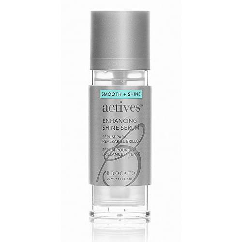 Brocato Actives Enhancing Shine Serum, 1 Oz. | Shine Booster & Conditioning Hair Agent | Replenishing Oils Repair, Nourish and Smooth Hair | Perfect For Straight or Curly Hair Texture