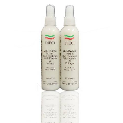 La-Brasiliana Dieci All-In-One Instant Hair Treatment, 8.45 fl.oz. (Pack of 2)