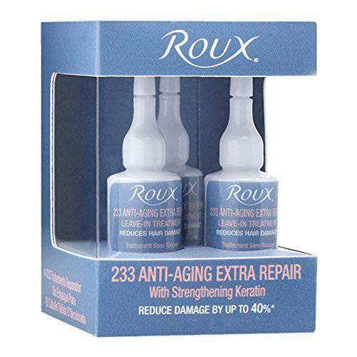 233 Anti-Aging Extra Repair by Roux, Leave In Treatment with Strengthening Keratin, 3 Applications per Box