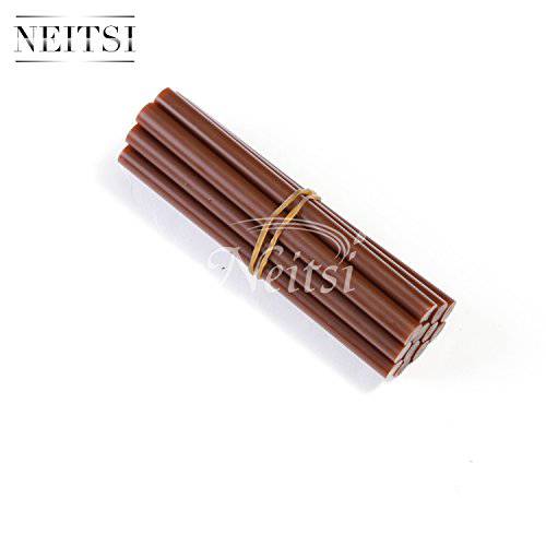 Neitsi® Set of 12 Professional Hair Extensions Keratin Gun Bond Glue Sticks (Brown)