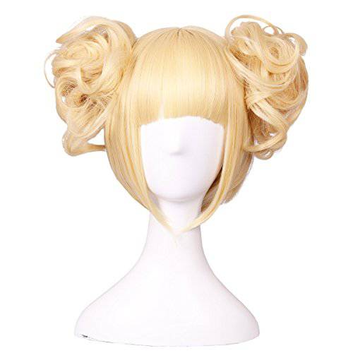 ColorGround Blonde Cosplay Wig and 2 Detachable Buns with Clips