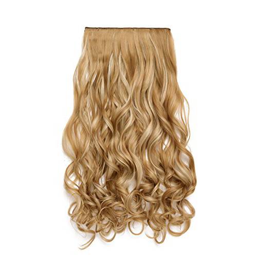 OneDor® 20 Curly 3/4 Full Head Synthetic Hair Extensions Clip On/in Hairpiece 5 Clips 140g (10H613)
