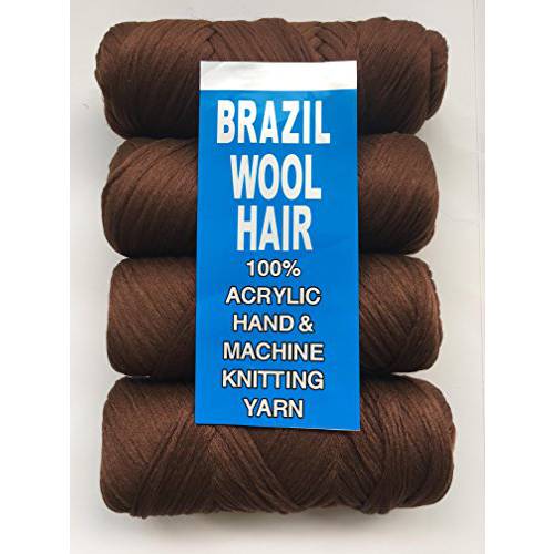 Brazilian Wool Acrylic Yarn for Hair Jumbo Braid /Senegalese Twist /Wraps (Coffee brown)