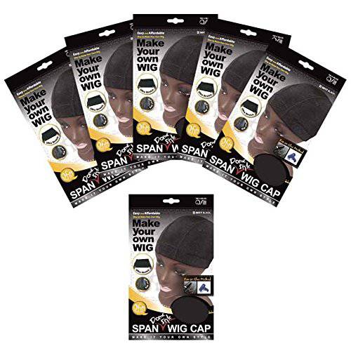 (6 Pack) Qfitt - Spandex Dome Style Ultra Stretch Wig Cap 5017