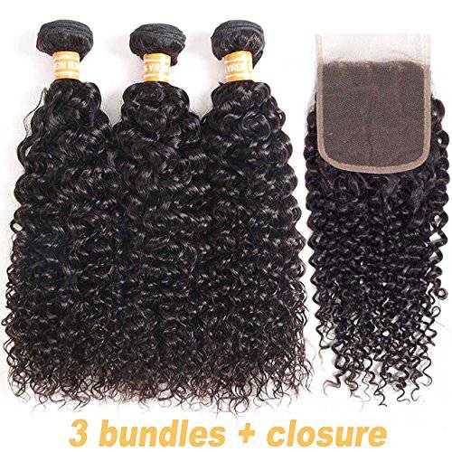 VTAOZI Afro Kinky Curly Hair Extensions Clip in Human Hair for Black Women 8A Brazilian 4B 4C Afro Kinky Curly Clip ins Hair Extensions Natural Color 7Pcs 120G/Set (10 Inch)