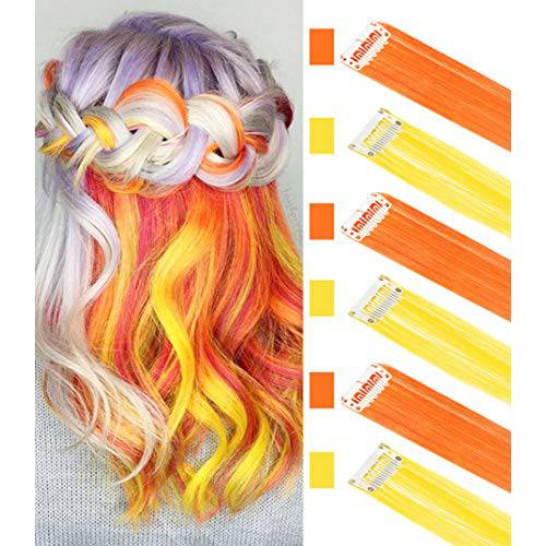 Rhyme 9 PCS Smoke Pink Hairpieces Colored Hair Extensions Clip in/On for America Girls and Women Wig Pieces Princess Party Highlight (Light Pink)