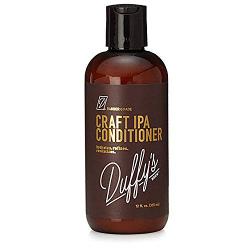 Duffy’s Brew Craft Beer Conditioner - IPA Influenced + 12oz, Sulfate, Paraben & Phthalate Free. 100% Vegan. Moisturizes, Nourishes, Seals, Protects & Color Safe
