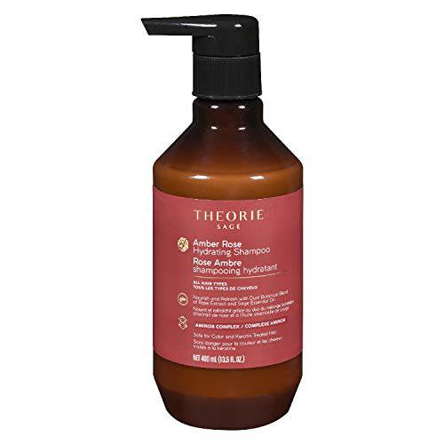 Theorie Amber Rose Hydrating Shampoo- Refresh & Hydrate, Irresistible Scent of Rose, Jasmine & Amber, Suited for All Hair Types-Color & Keratin Treated Hair, 400ML