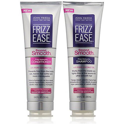 John Frieda Frizz Ease Beyond Smooth Bundle: Frizz Immunity Shampoo & Conditioner, 8.45 Ounce Each